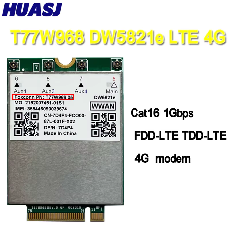 Módulo HUASJ T77W968 con chipset Qualcomm
