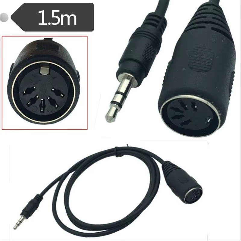Conectores Macho y Hembra del cable MIDI a 3,5 mm