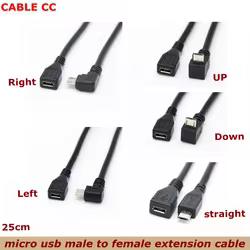Adaptador Micro USB Hembra 90° Izquierdo/Derecho – Conector Angular