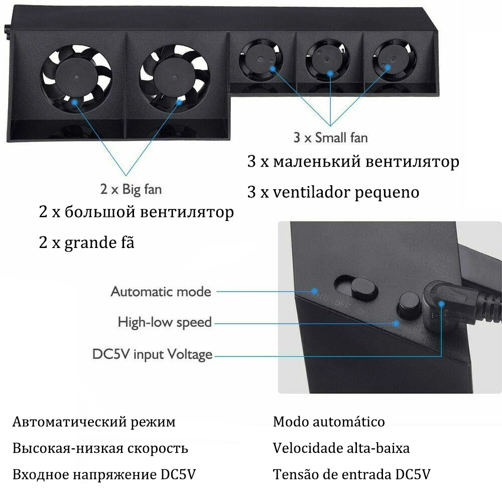 Soporte Base Sony PS4 / PS4 Pro Delgado con Ventilación - imagen 5