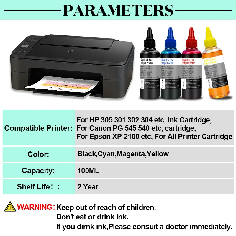 Kit CISS Universal para Impresoras Epson Canon HP Brother Ecotank 305 - imagen 2