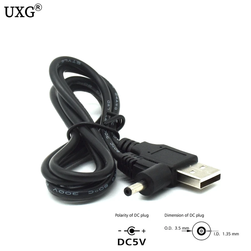 Cable de alimentación USB a barril 5,5x2,1mm UXG