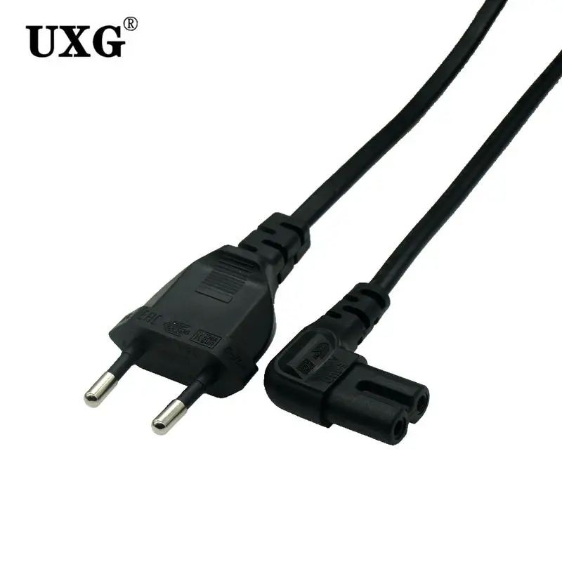 Cable Alimentación IEC320 C7 Ángulo Derecho UE para Portátiles - imagen 2