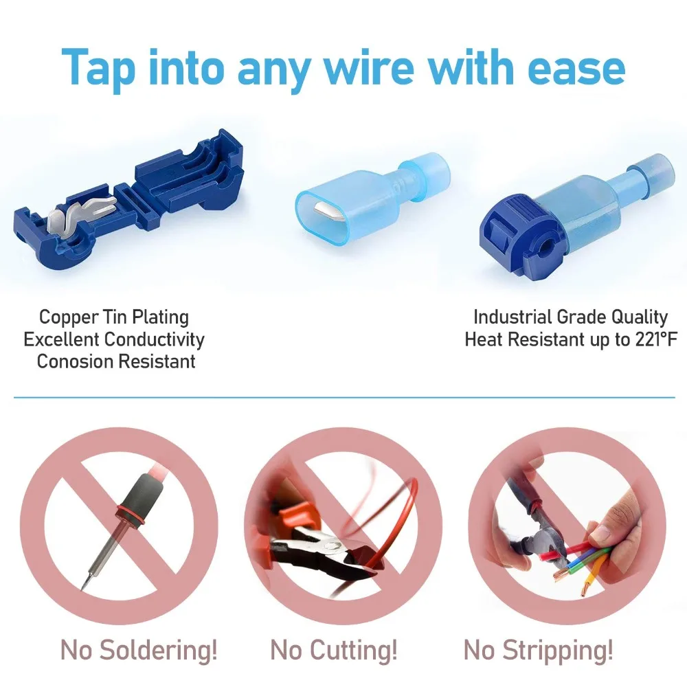 Conectores T-Tap en blister profesional
