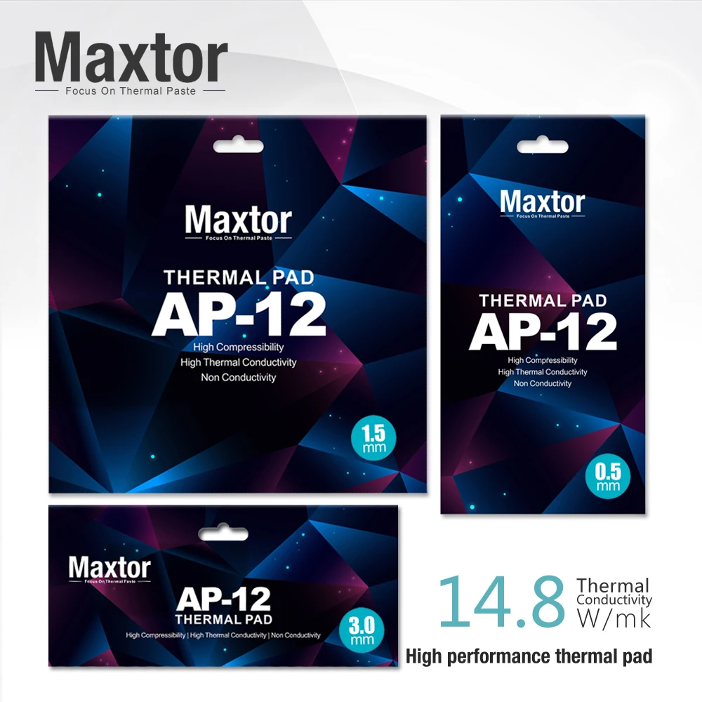Almohadilla Térmica Maxtor AP-12 Silicona Conductividad CPU GPU - imagen 3