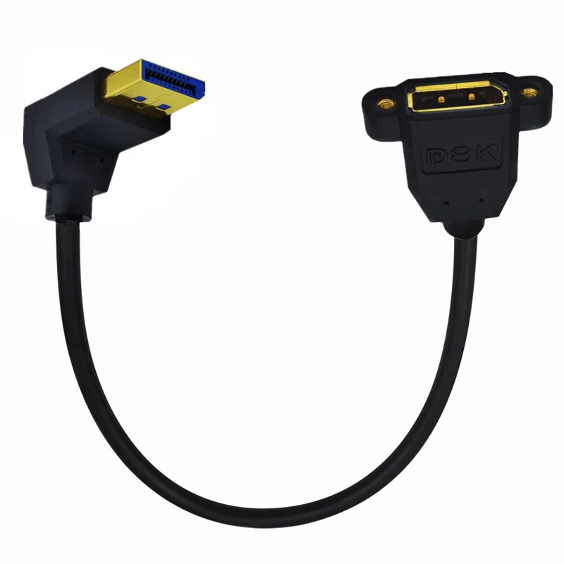 Cable DisplayPort 1.4 8K 60Hz Macho-Hembra 90° Panel - imagen 5