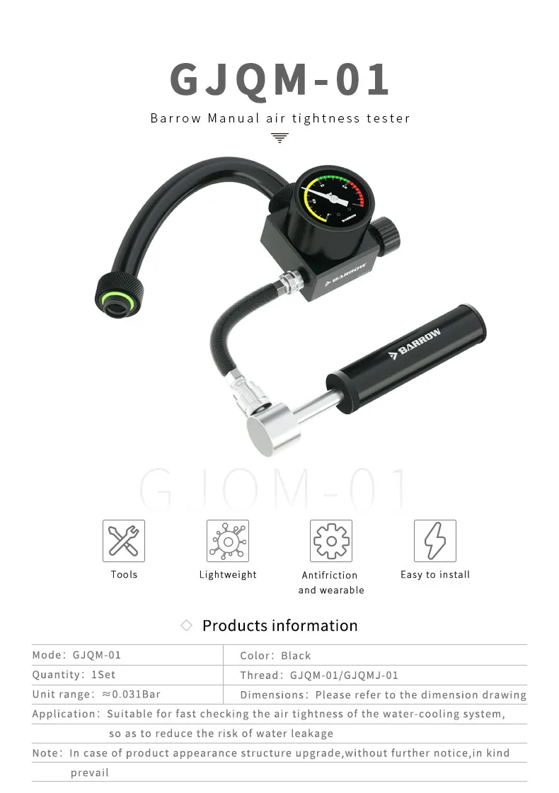 Kit completo del probador de estanqueidad