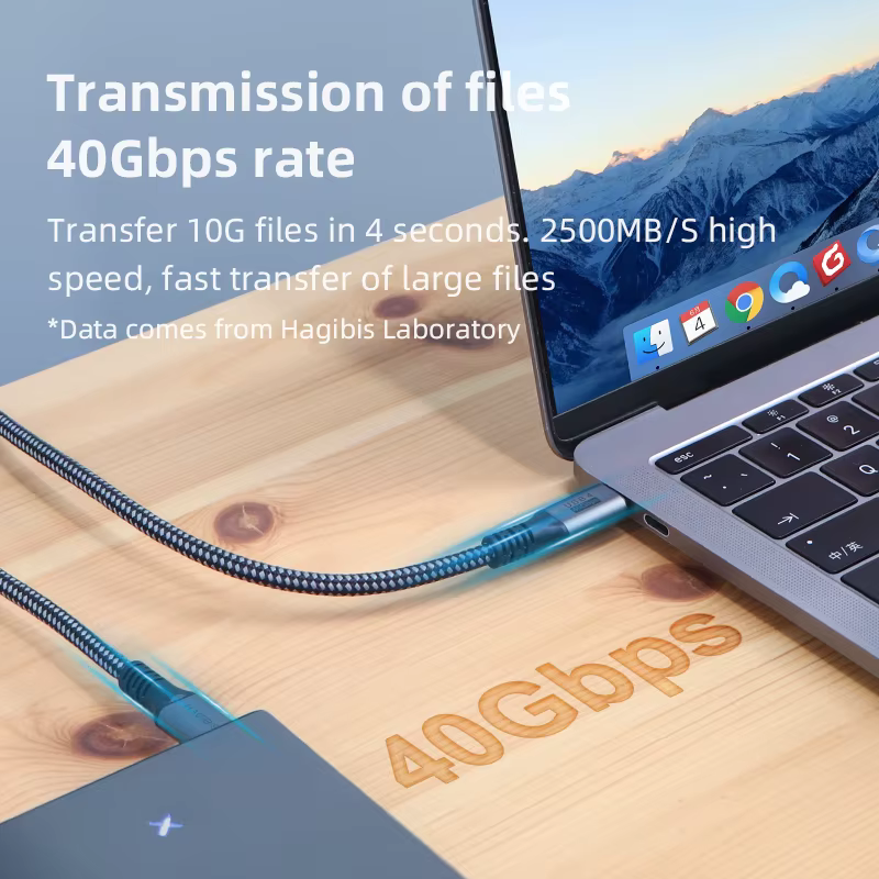 Hagibis USB4 TB 3/4 Cable 40Gbps 5K60 MacBook Pro e iPhone 17 - imagen 3