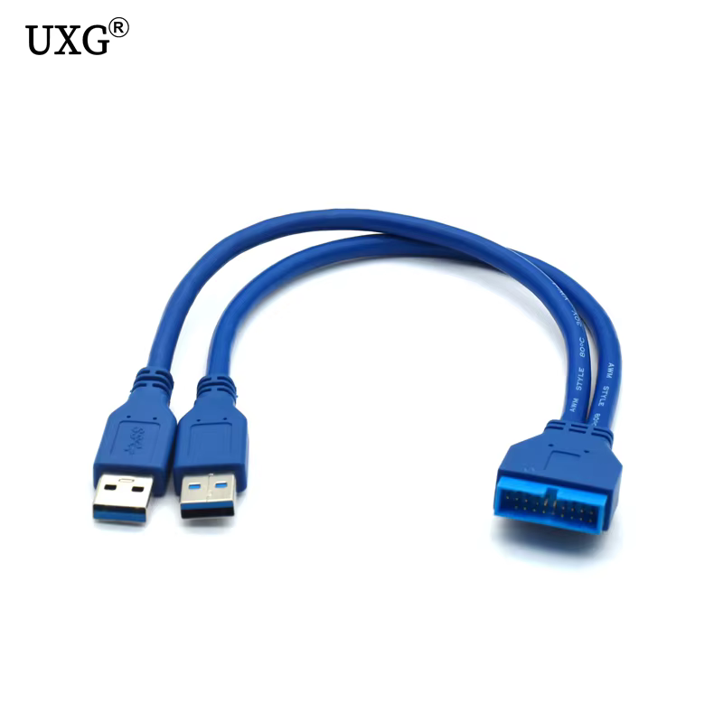 Cable extensor USB 3.0 – frontal y conectores