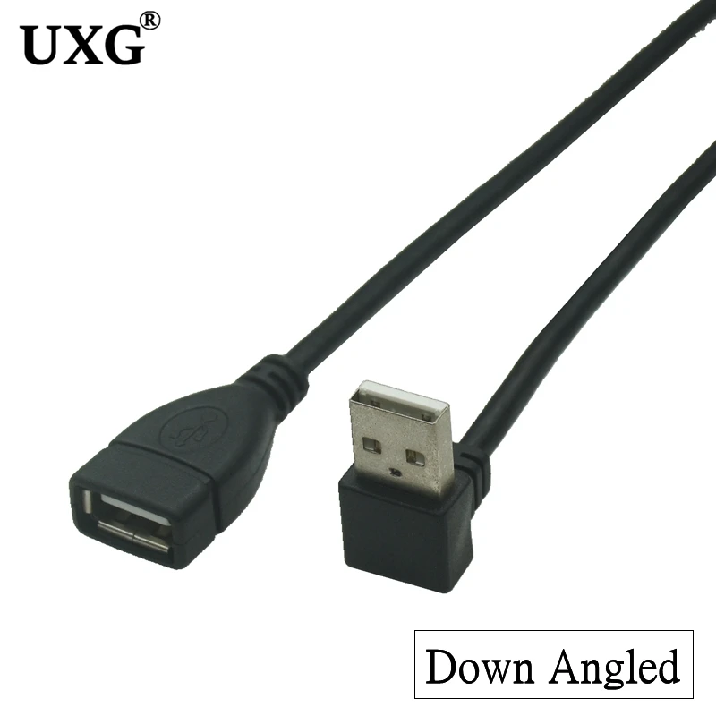 Cable Extensor USB 2.0 Macho-Hembra Angular 90° Negro - imagen 4