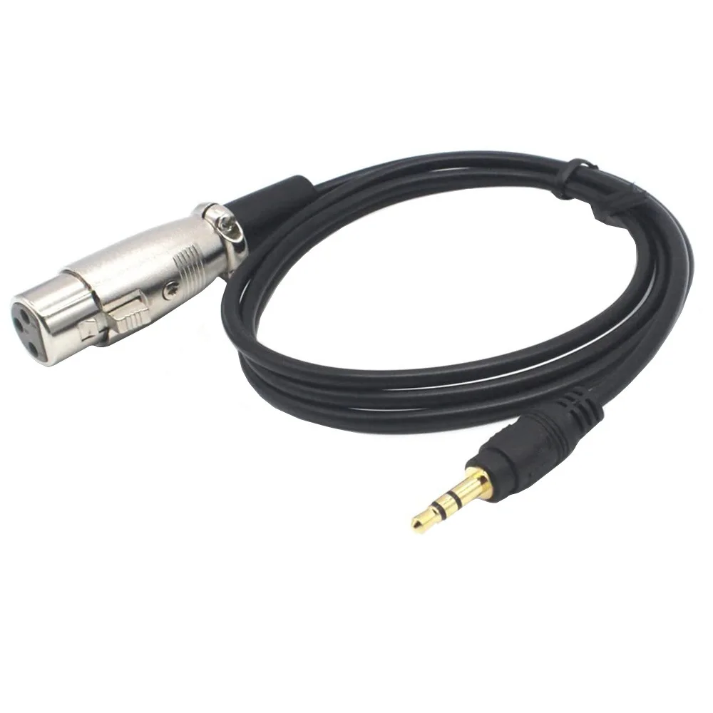 Cable XLR macho a jack hembra de 3,5mm para conexión de audio profesional