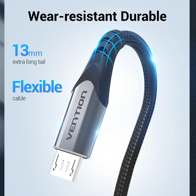 Vention Cable USB-C Nailon 3A Carga Rápida Android - imagen 4
