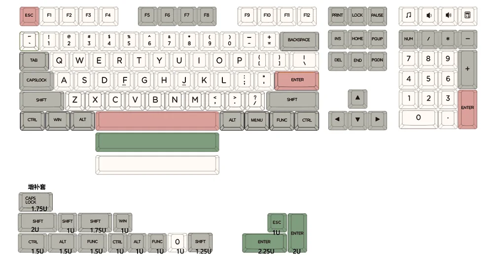 Detalle de keycaps perfil XDA V2 con espacio 6.25U