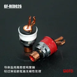 Conector RCA Hembra GAOFEI – Chapado en Rodio Cobre Puro Tipo Lotus IEC