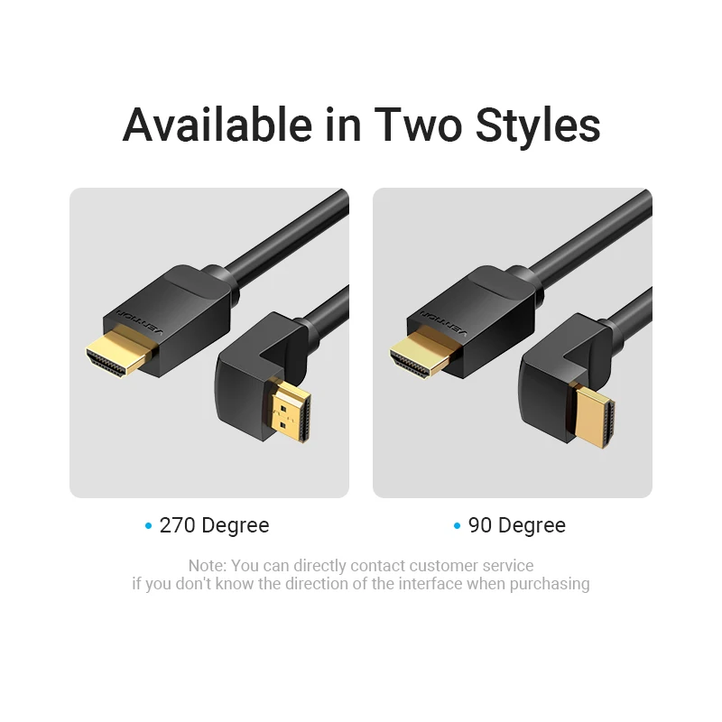 Vention Cable HDMI 2.0 4K 90° para Apple TV y PS4 - imagen 5