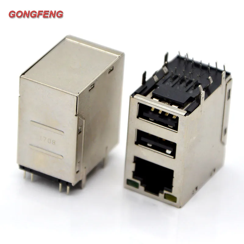 Módulo Conector USB Doble RJ45 – PCB Placas Circuito Impreso</answer> - imagen 3