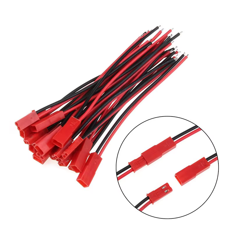 Cables JST macho hembra 2P 2,54mm 22AWG 10 pares