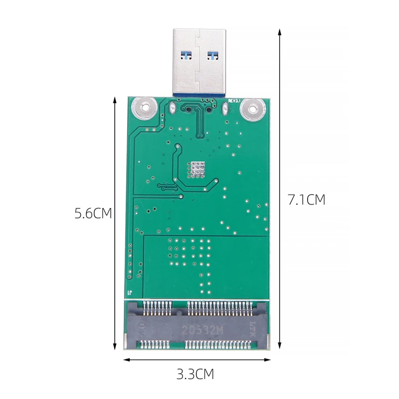 Conexión del adaptador msata detalle