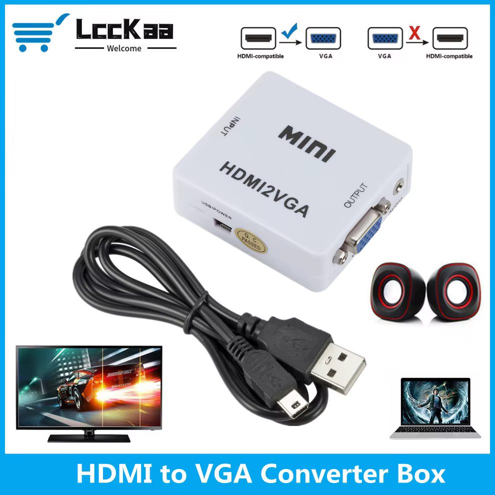 Conversor HDMI a VGA LccKaa con cable de audio