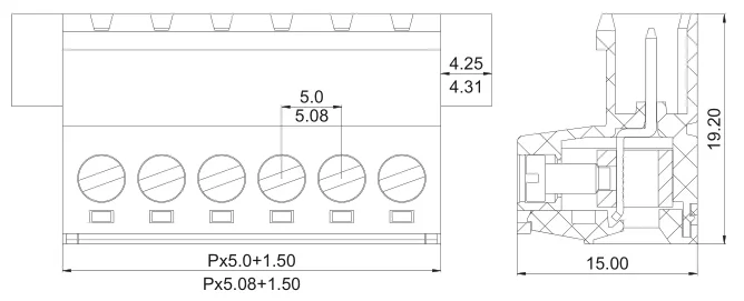 Kit de terminales 5,08mm con múltiples configuraciones