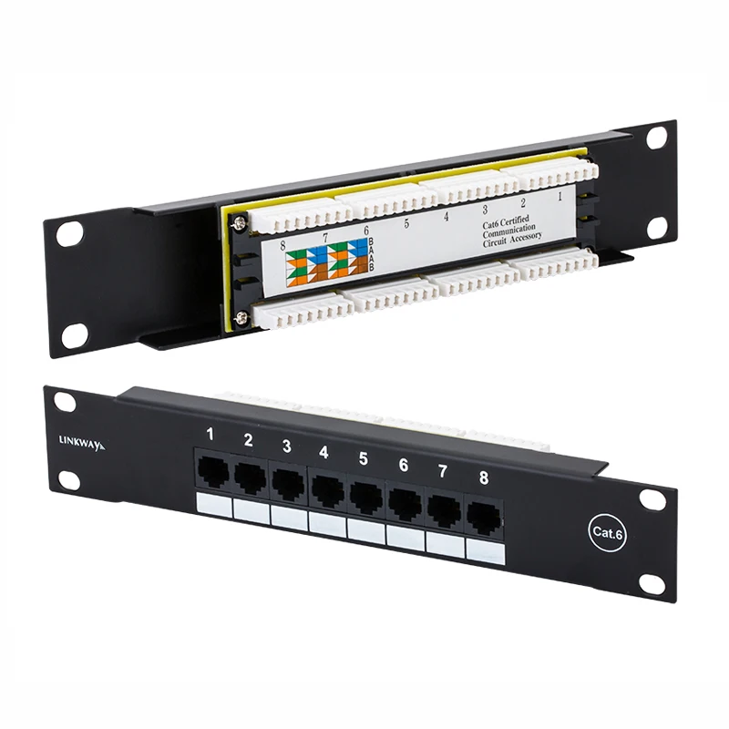 Linkwylan Panel CAT5e/CAT6 8 puertos 1U para bastidor 10 pulgadas - imagen 3