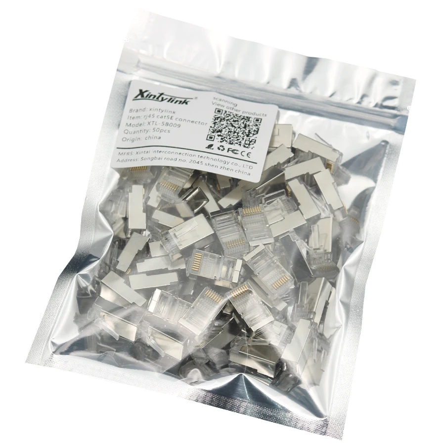 Xintylink Conector RJ45 CAT5e Blindado para Ethernet - imagen 2