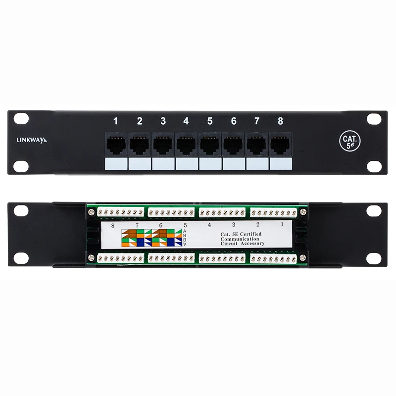 Linkwylan Panel CAT5e/CAT6 8 puertos 1U para bastidor 10 pulgadas - imagen 5