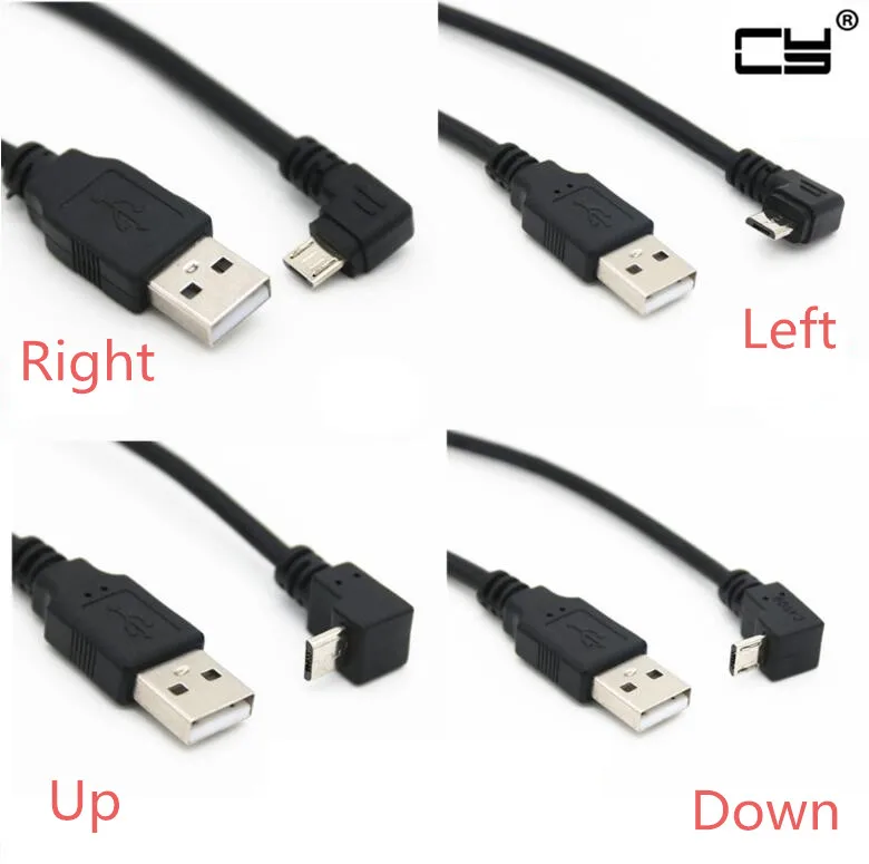 Cable Micro USB angular para tablet con múltiples orientaciones