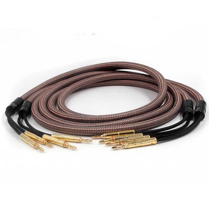 Cable de altavoz OCC con conectores banana