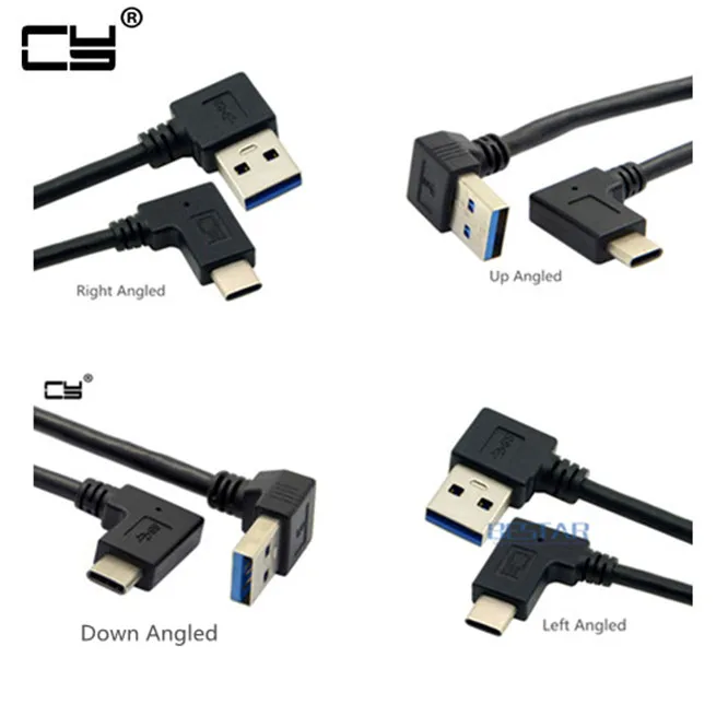 Cable UXG USB 3.1 Type-C con conectores en ángulo