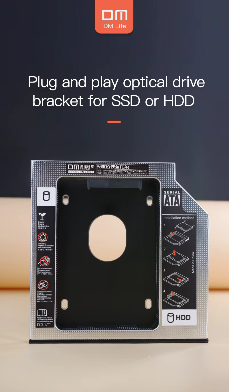 Caddy HDD de aluminio para portátil