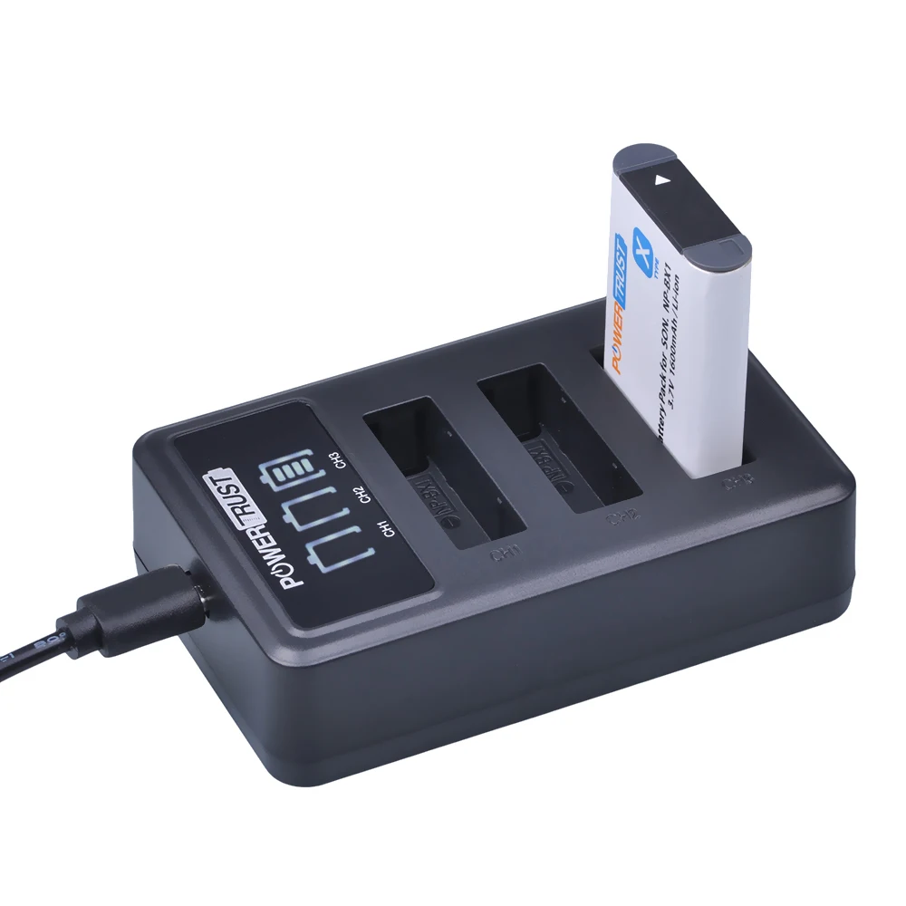 PowerTrust Batería NP-BX1 + Cargador USB LED para Sony Cámaras - imagen 5