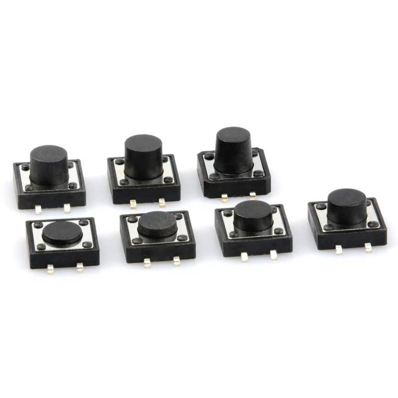 Vista superior y lateral del microinterruptor