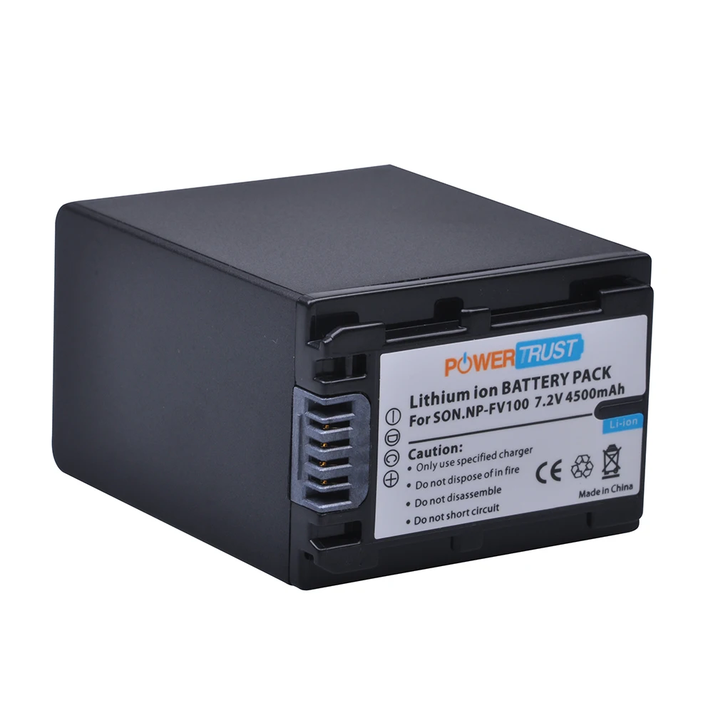 Batería NPFV100 de NP-FV100 de 3900mAh, cargador Dual rápido LCD para Sony DCR-SR15, SX15, FDR-AX100, HC9, PJ10, TD20V, 1 unidad - imagen 3