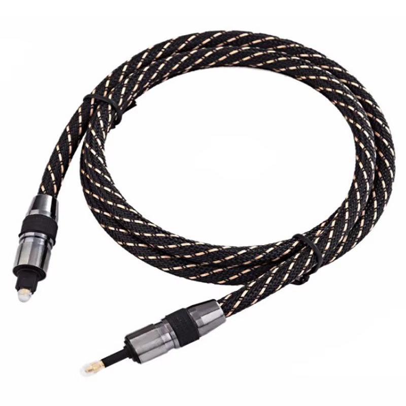 Cable óptico TosLink para conexiones de audio digital