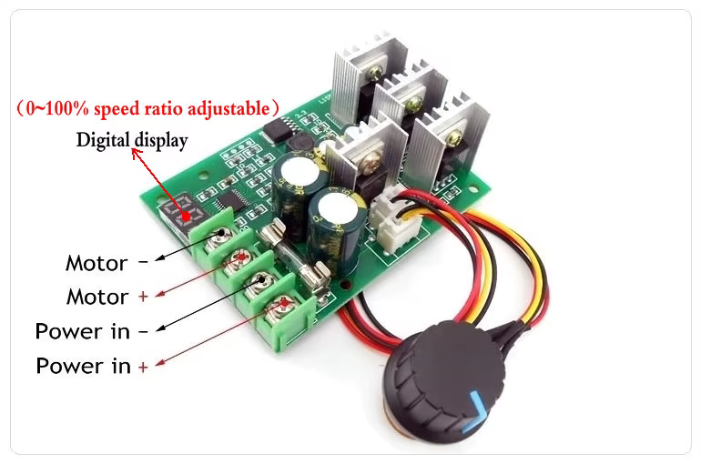 Vista frontal con pantalla digital