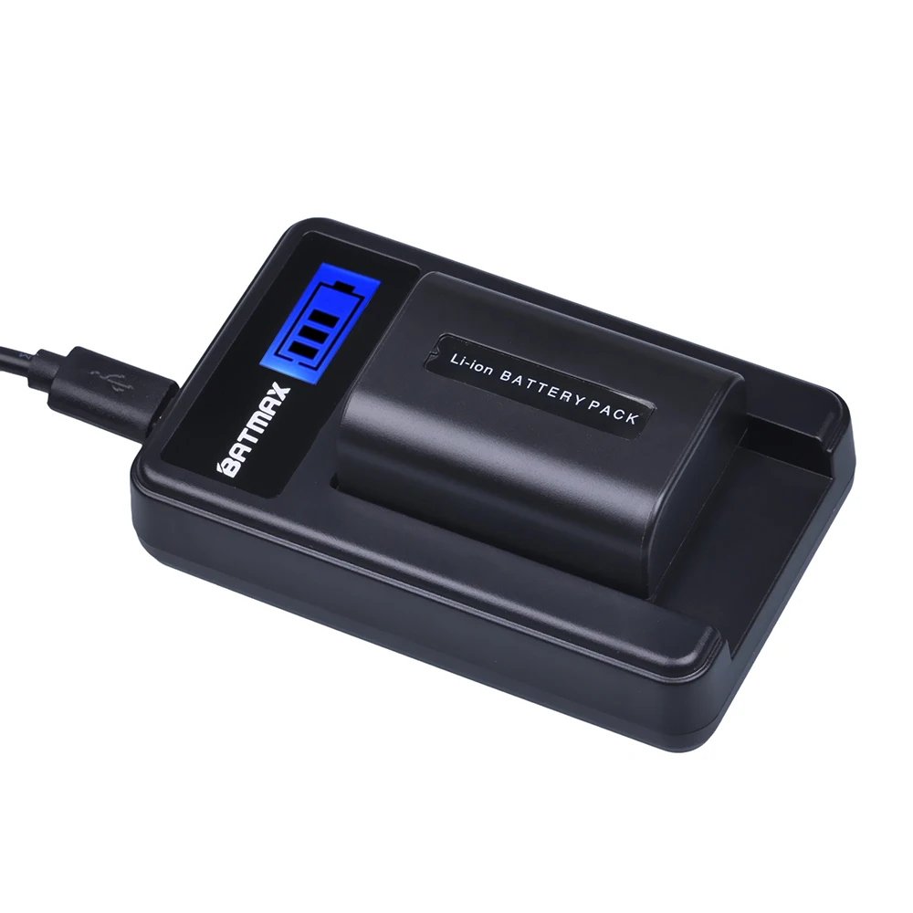Batmax Cargador Batería Sony NP-FV50 USB LCD NP-FV30 V70 V100 FH50 - imagen 5