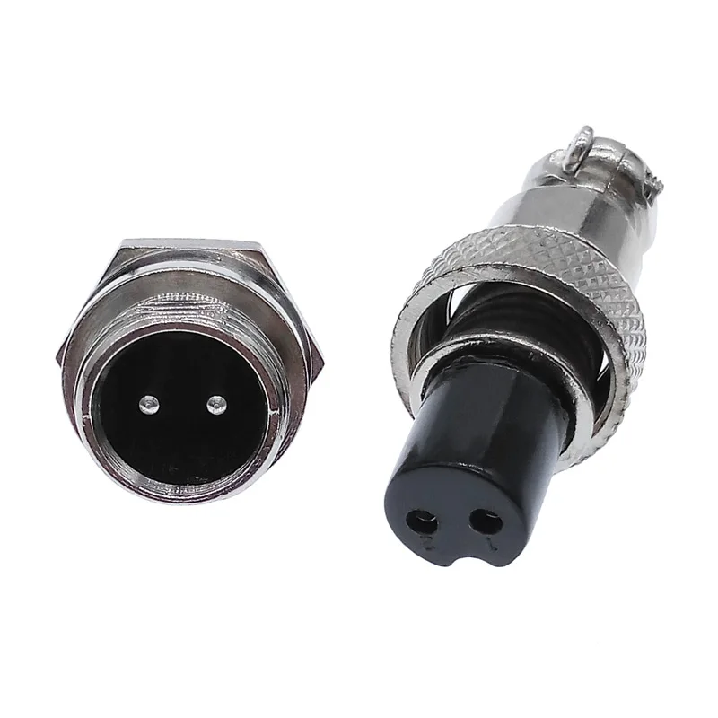 Conector Circular GX12 - Panel de Montaje, 2-7 pines, 5A 125V