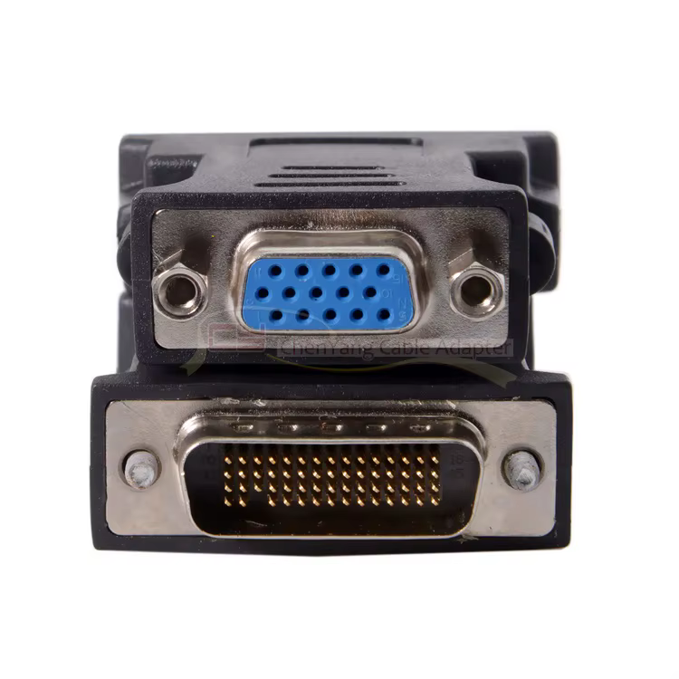 Vista frontal del adaptador LFH DMS-59 a VGA
