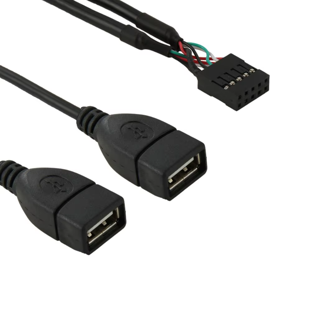 Detalle de conectores USB hembra