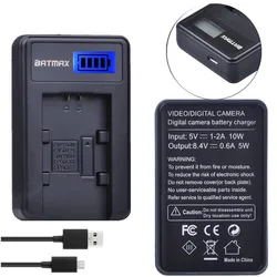 Batmax Cargador Batería Sony NP-FV50 USB LCD NP-FV30 V70 V100 FH50