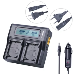 Batería NPFV100 de NP-FV100 de 3900mAh, cargador Dual rápido LCD para Sony DCR-SR15, SX15, FDR-AX100, HC9, PJ10, TD20V, 1 unidad