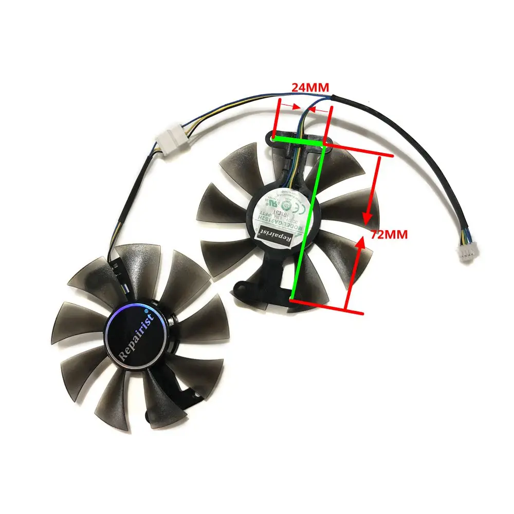Ventilador de refrigeración GPU para SOYO RX 5700XT y Yeston RX580