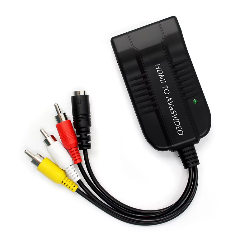 Adaptador convertidor HDMI a RCA y SVideo