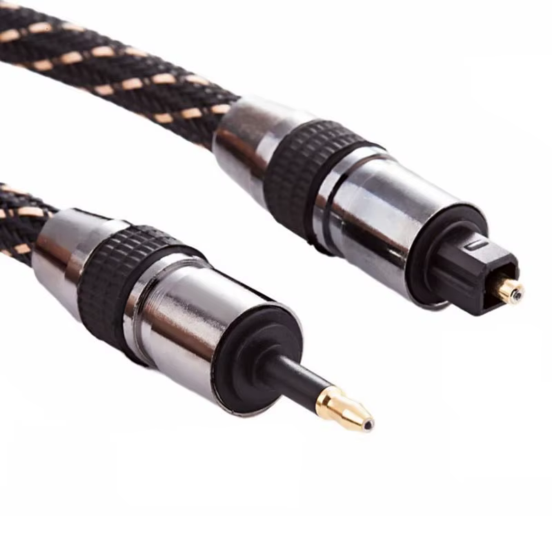 Conectores Mini TosLink macho chapados en oro