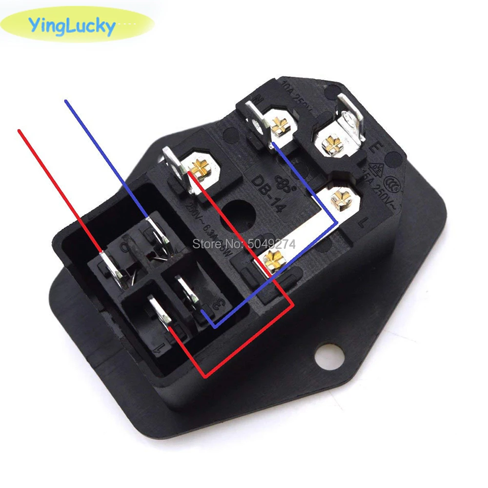 Conector JAMMA con iluminación y fusible para arcade