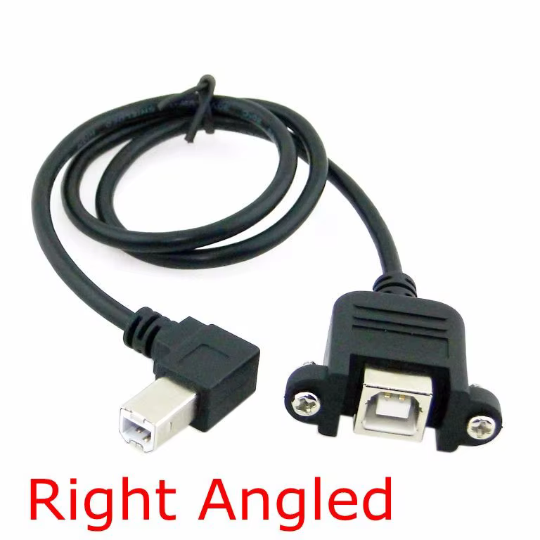 Cable de extensión USB B ángulo recto 90 grados para panel