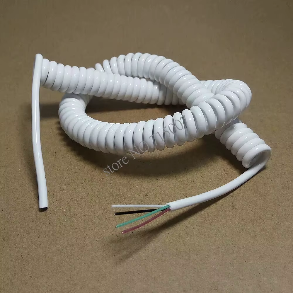 Vista superior del cable enrollado