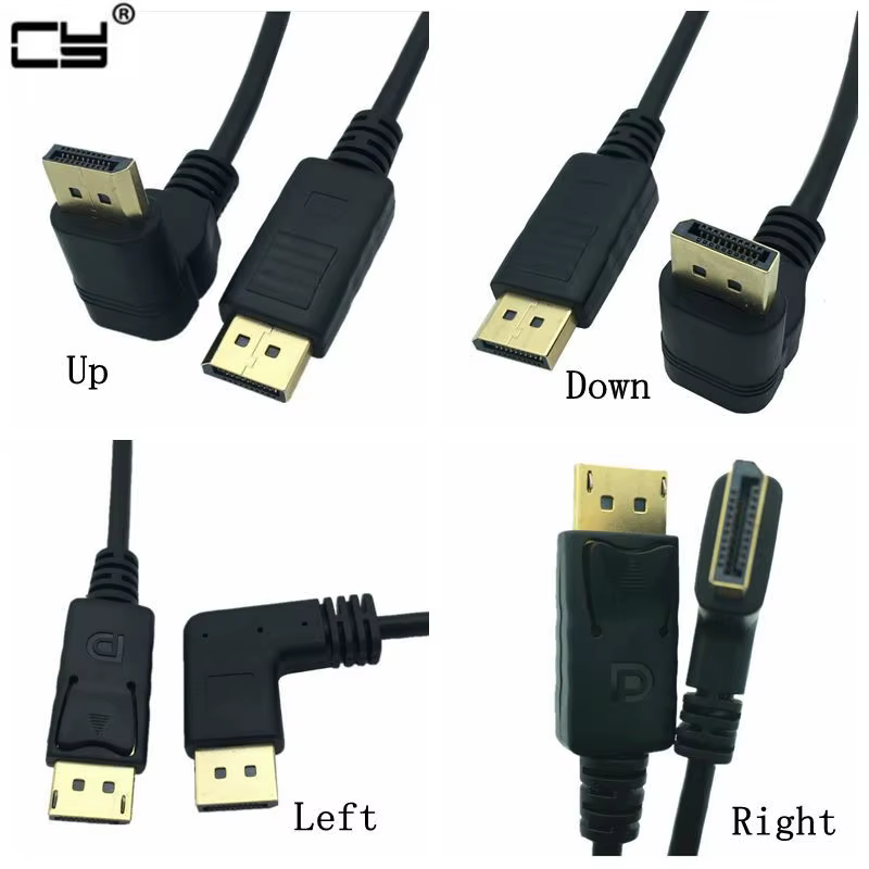 Cable DisplayPort ángulo derecho macho a macho 30cm UXG