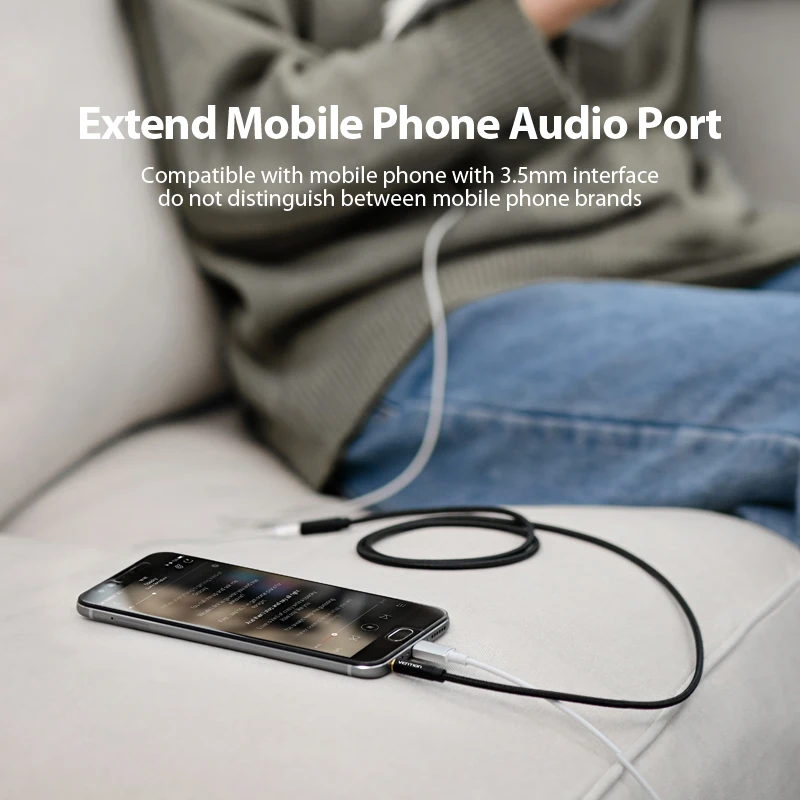 Vention Cable extensión Jack 3.5mm para coche PC auriculares altavoz - imagen 3